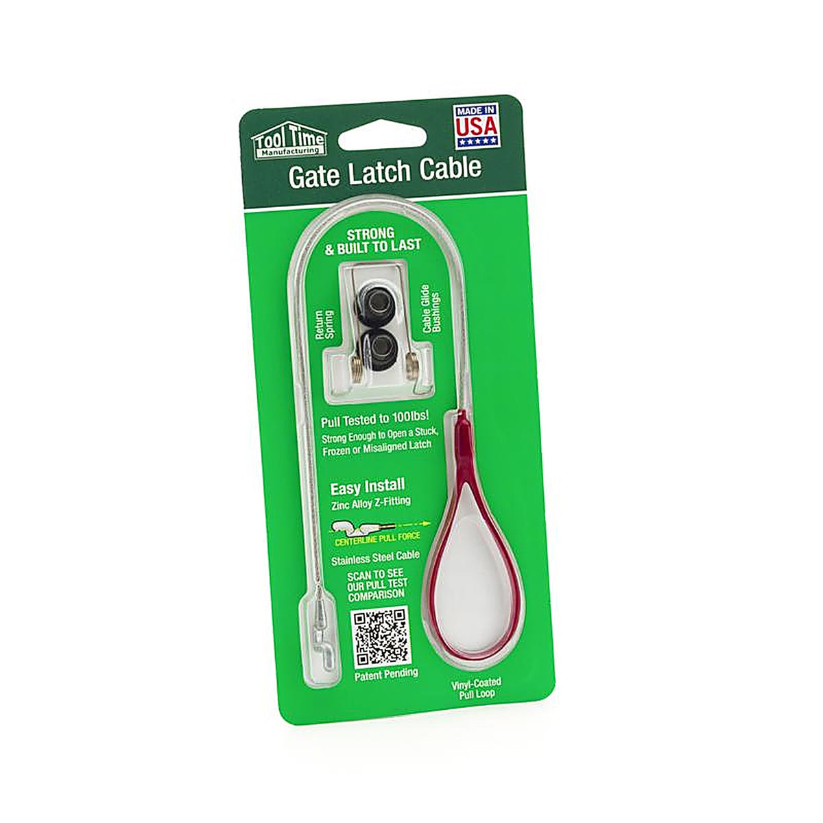 Tool Time - GLC001 - Manufacturing 0.5 In. H X 8 In. W X 4 In. L Stainless Steel Pull Gate Latch Cable