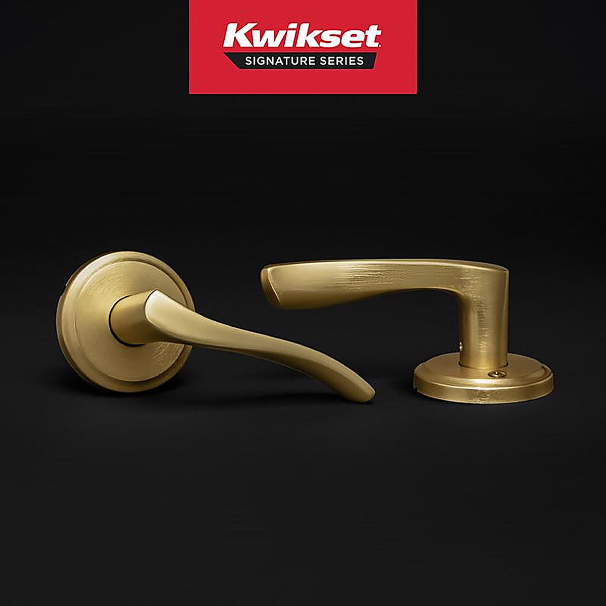 Kwikset - 97201-002 - Sedona Transitional Satin Brass Passage Lever Right or Left Handed