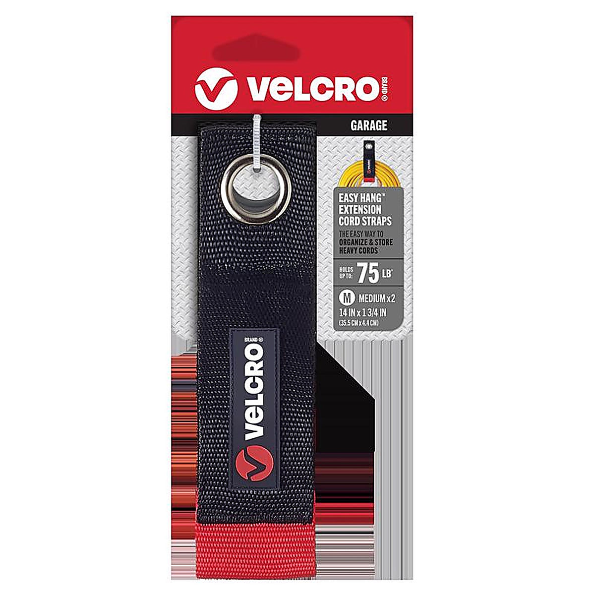 Velcro Brand - VEL-30748-USA - Easy Hang Medium Nylon Strap 14 In. L 2 Pack