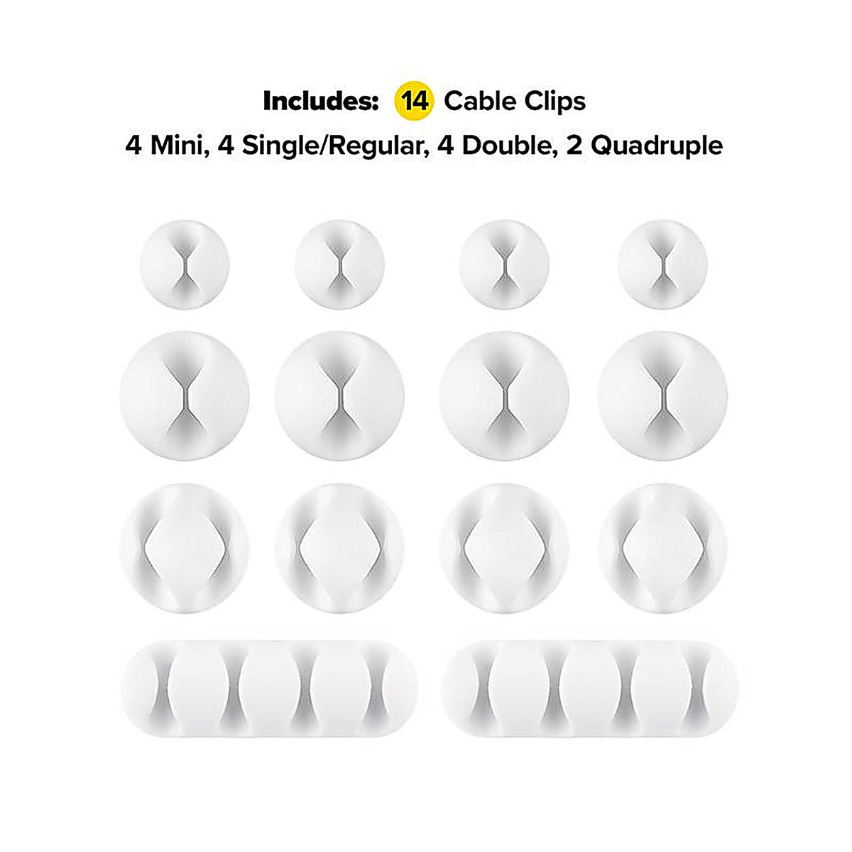 Wrap-It - 514-CLIPS-WH - 1 In. L White Plastic Cable Clip