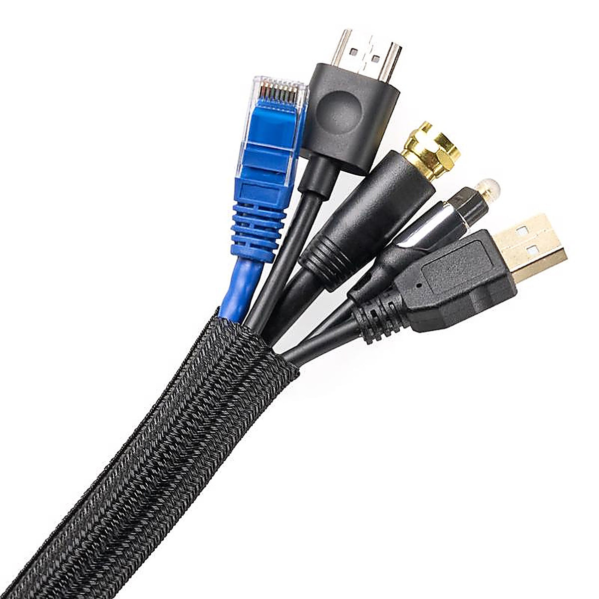 Wrap-It - 400-SM-10X75BL - 10 Ft. L Black Mesh Cable Sleeve