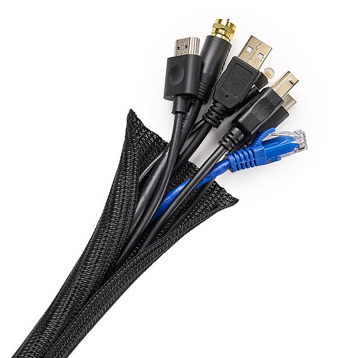 Wrap-It - 400-SM-10X75BL - 10 Ft. L Black Mesh Cable Sleeve