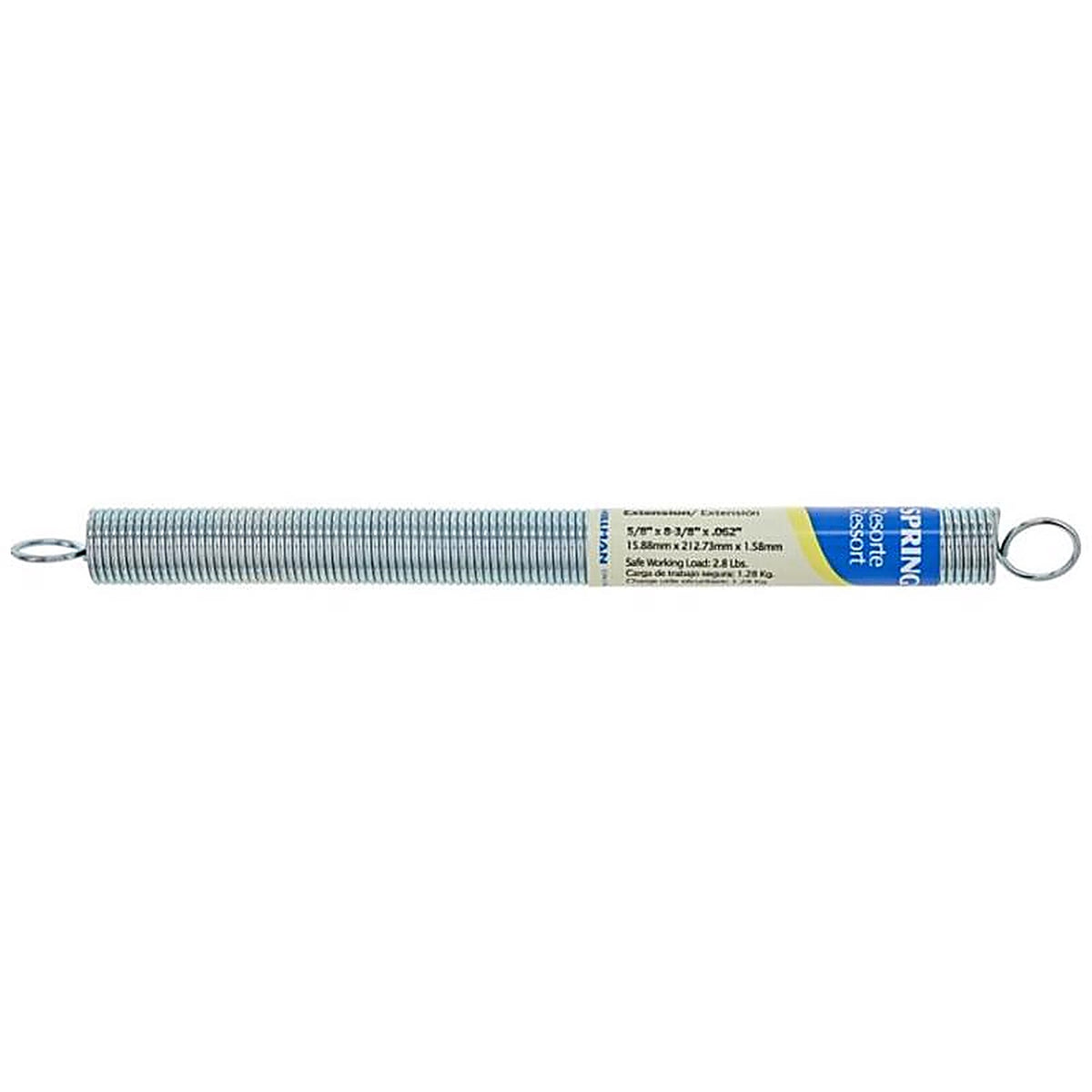 Hillman - 543037 - 8-3/8 In. L X 5/8 In. D Extension Spring 1 Pack