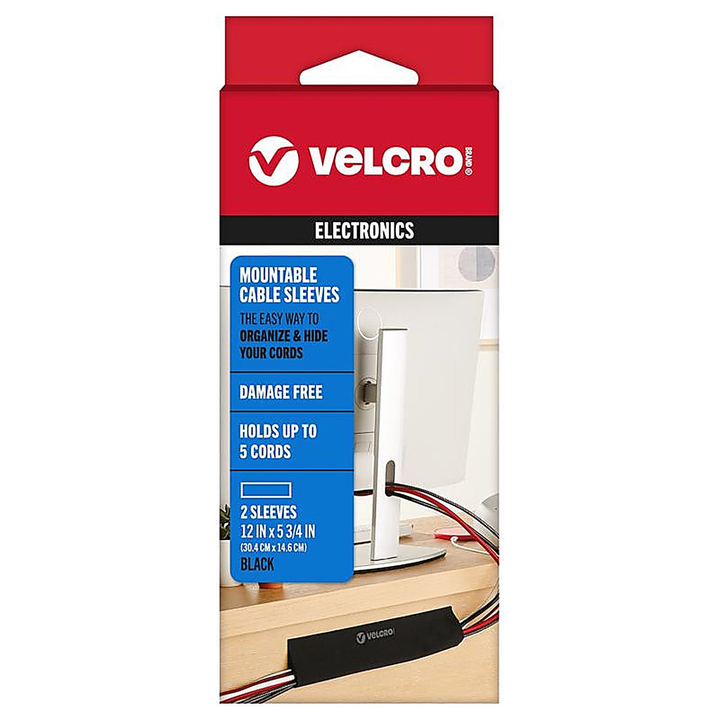 Velcro Brand - VEL-30797-USA - Micro Nylon Mountable Cable Sleeve 12 In. L 2 Pack