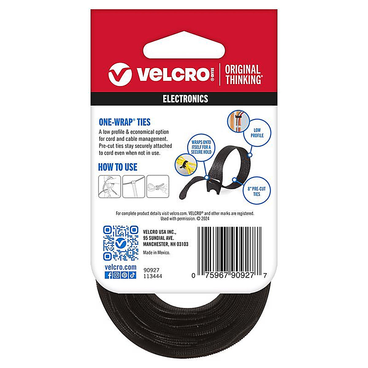 Velcro Brand - 90927 - Medium Nylon Ties 8 In. L 25 Pack