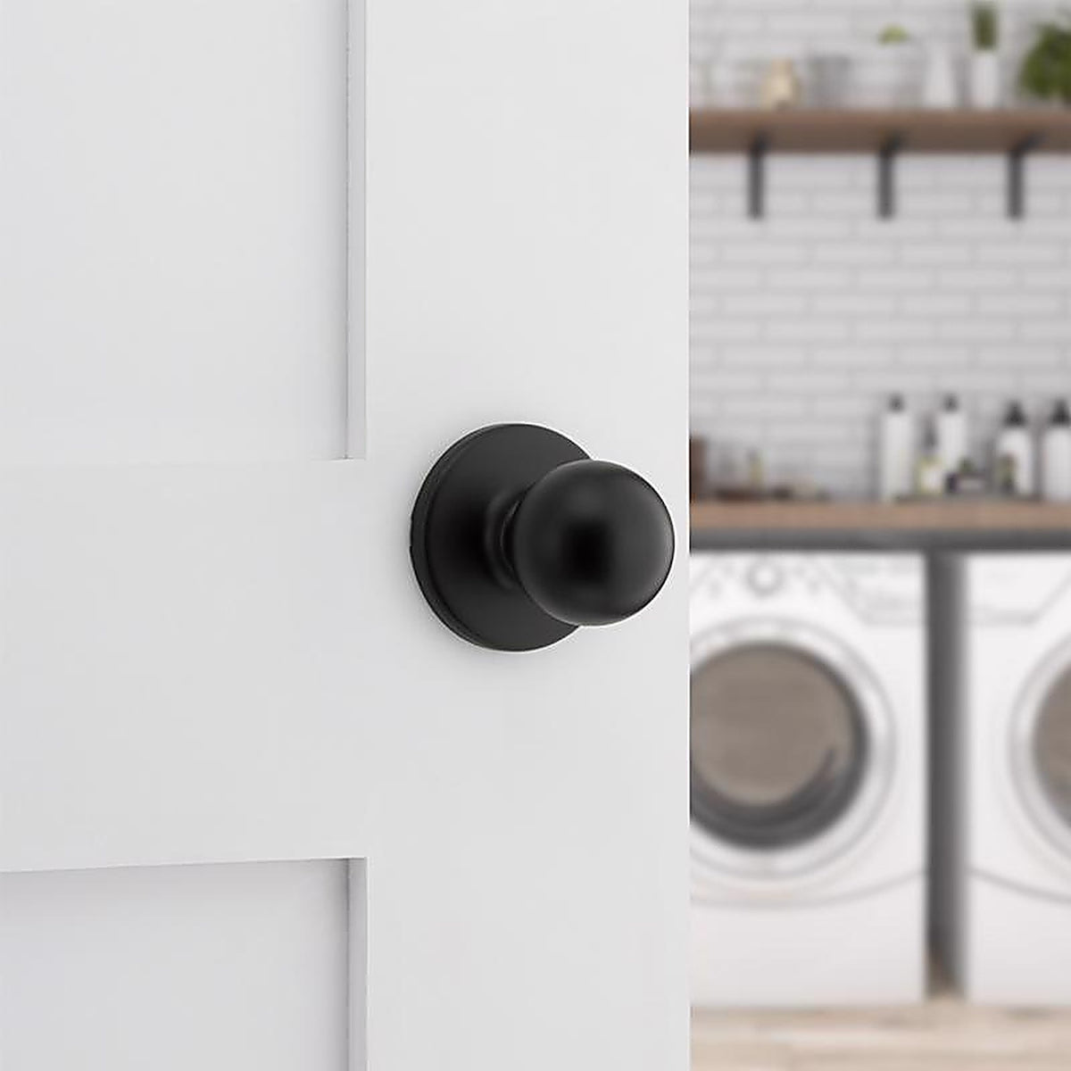 Kwikset - 92001-622 - Polo Traditional Matte Black Passage Knob 1-3/4 In.
