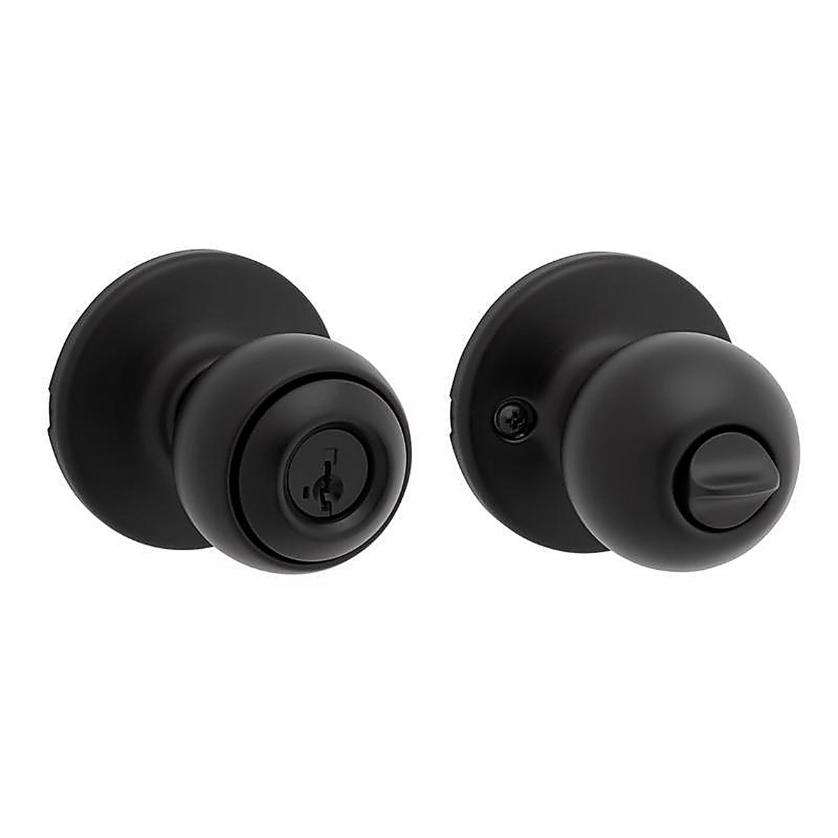 Kwikset - 94002-978 - Polo Traditional Matte Black Keyed Entry Door Knob 1-3/4 In.