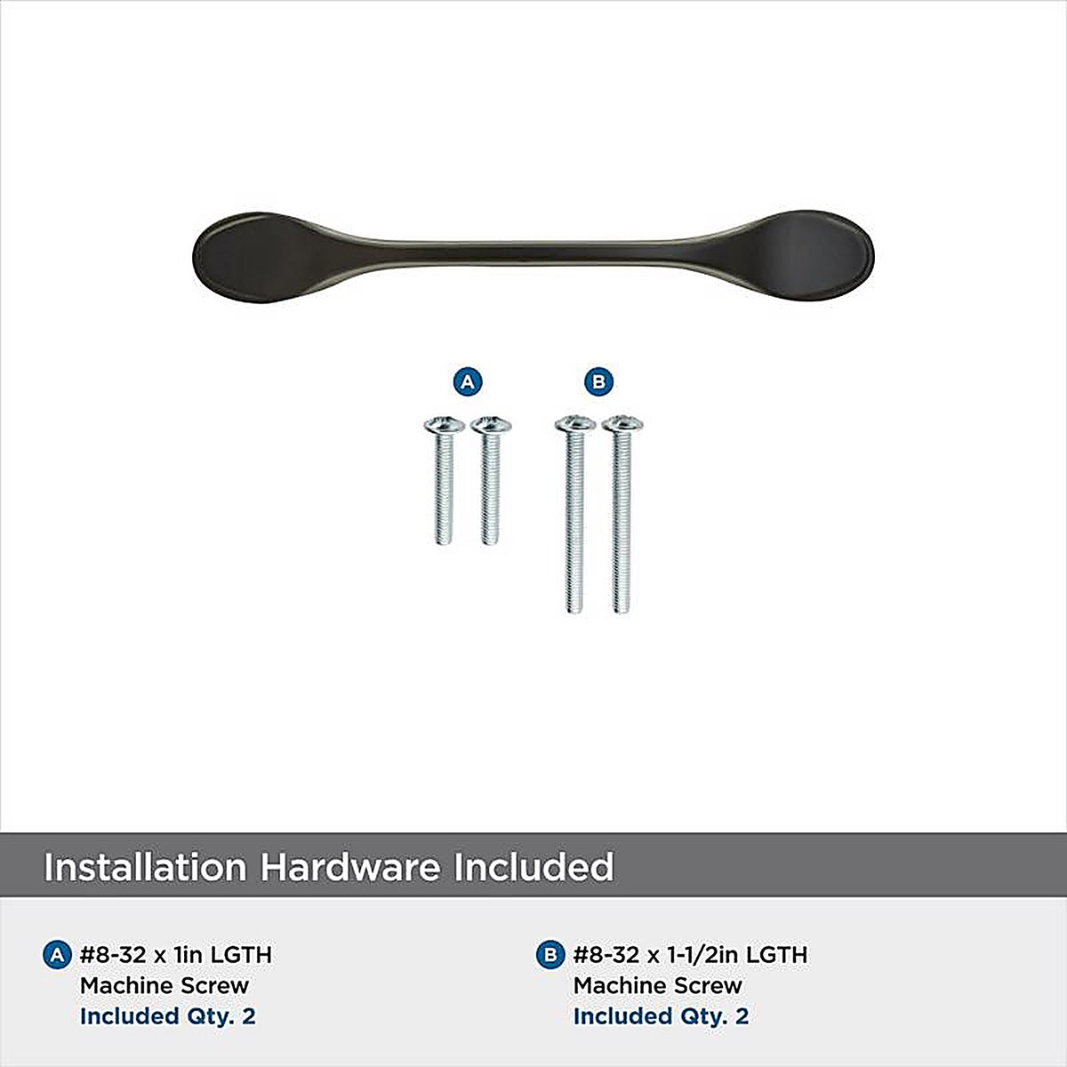 Amerock - BP21935FB - Transitional Arch Cabinet Pull 3 In. Matte Black Black 1 Pack