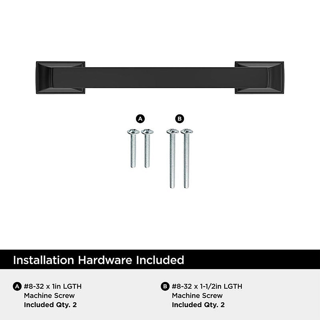 Amerock - BP37121MB - Everyday Basics Transitional Arch Cabinet Pull 3-3/4 In. Matte Black Black 1 Pack