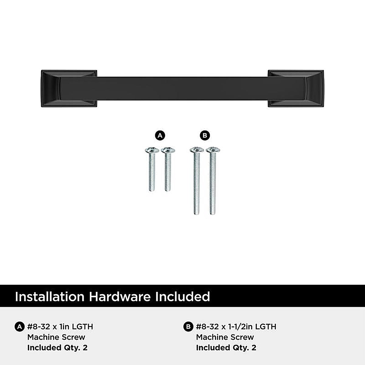 Amerock - BP37121MB - Everyday Basics Transitional Arch Cabinet Pull 3-3/4 In. Matte Black Black 1 Pack
