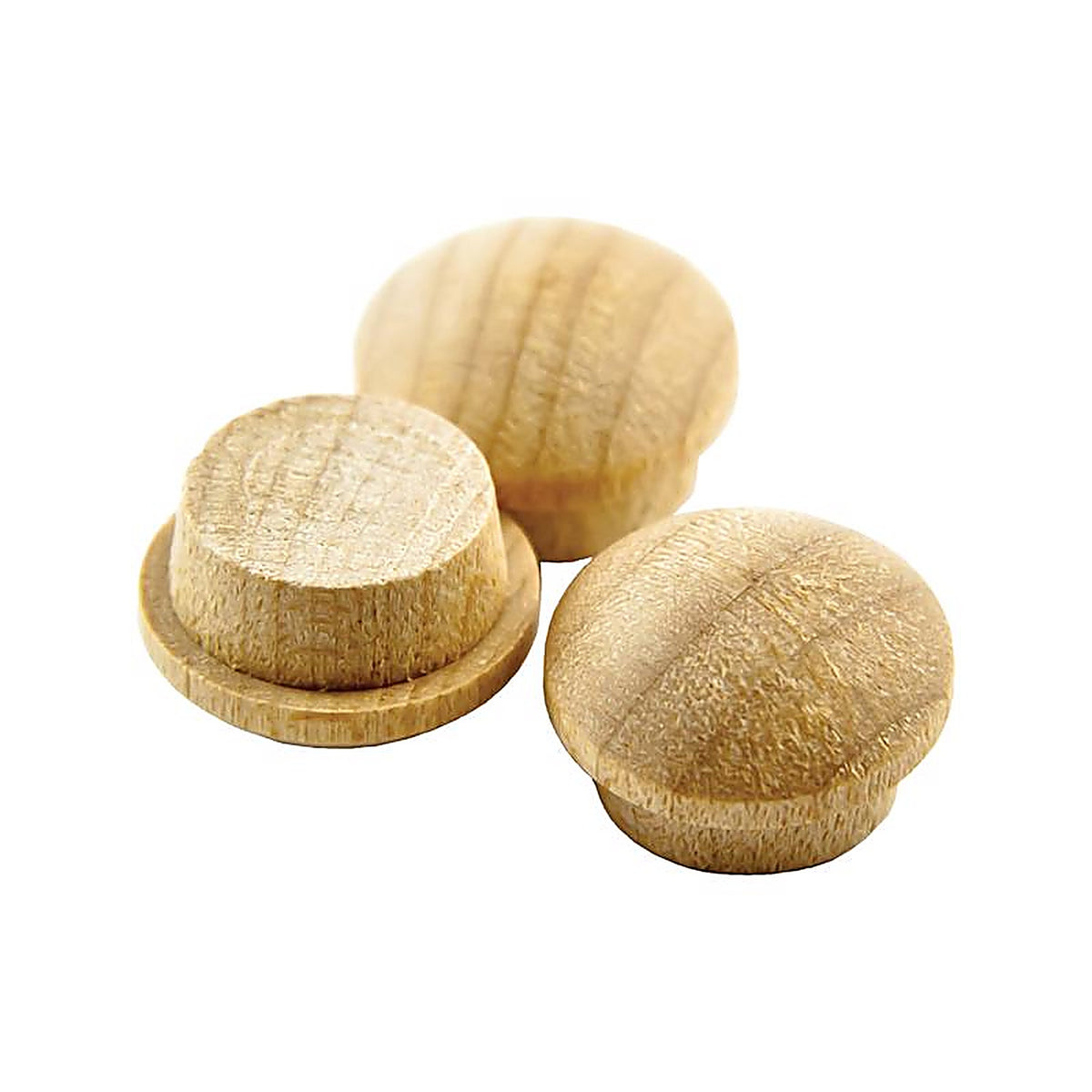 Richelieu - R77181 - Round Birch Button Plug 1/2 In. D X .63 In. L 25 Pack Natural