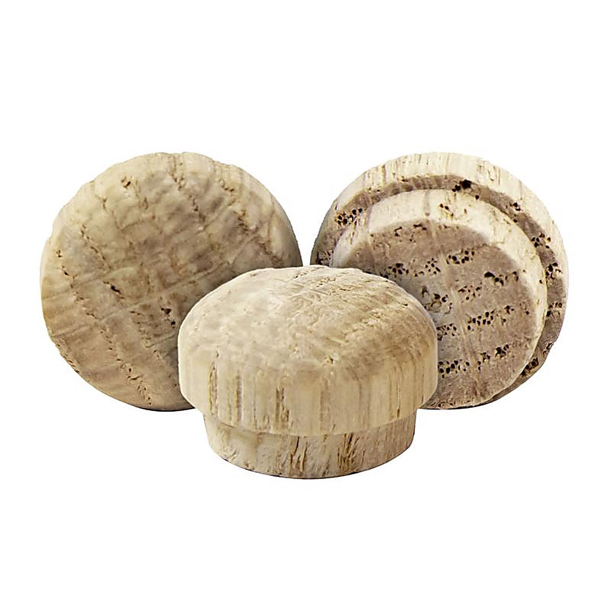 Richelieu - R77209 - Round Oak Button Plug 1/2 In. D X .63 In. L 25 Pack Natural