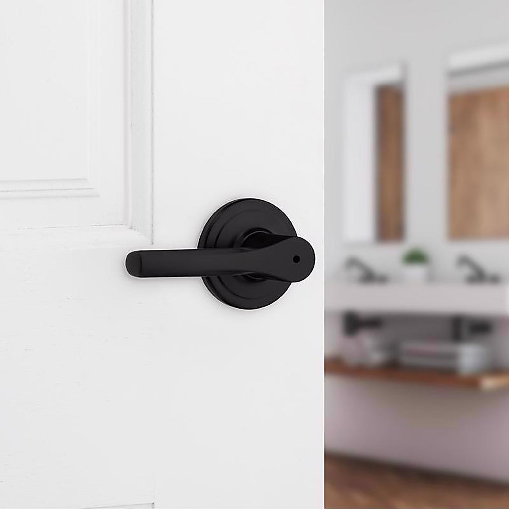 Kwikset - 93002-941 - Matte Black Privacy Lever Right or Left Handed