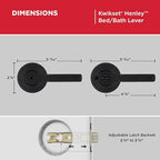 Kwikset - 93002-941 - Matte Black Privacy Lever Right or Left Handed