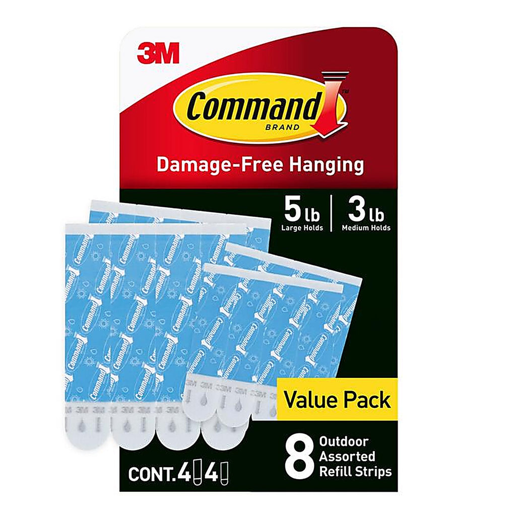 Command - 17615AWB-8ESF - Assorted Foam Refill Strips 8 Pack