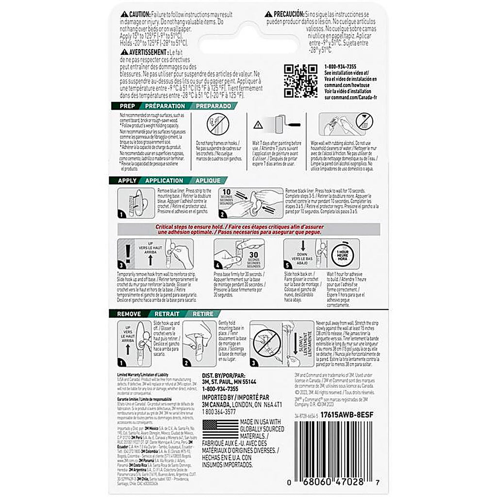 Command - 17615AWB-8ESF - Assorted Foam Refill Strips 8 Pack