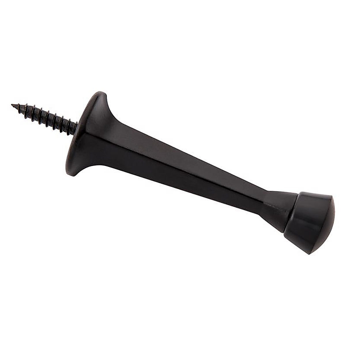 National Hardware - N830-543 - Zinc Matte Black Rigid Door Stop Mounts to Wall 0.97 In.