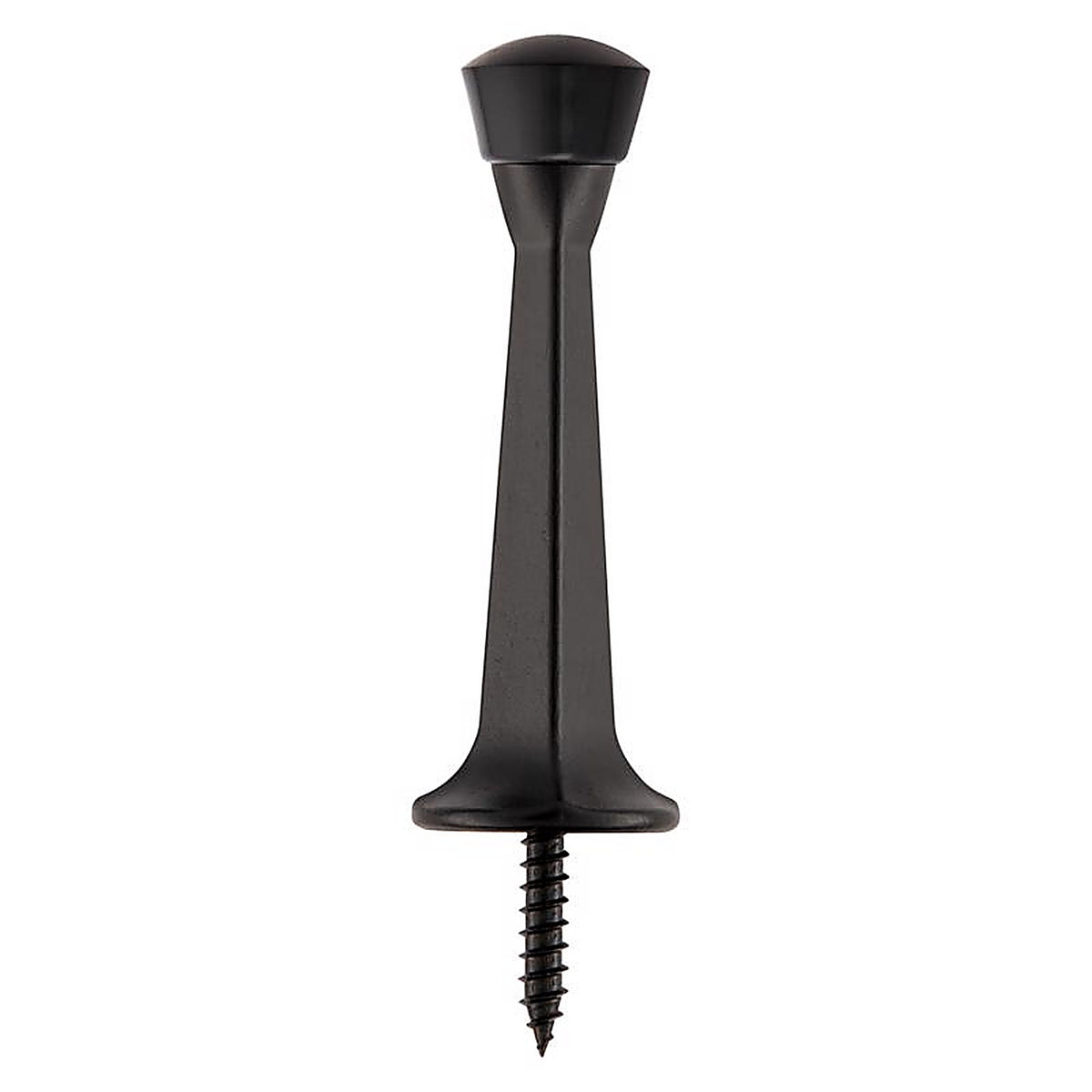 National Hardware - N830-543 - Zinc Matte Black Rigid Door Stop Mounts to Wall 0.97 In.