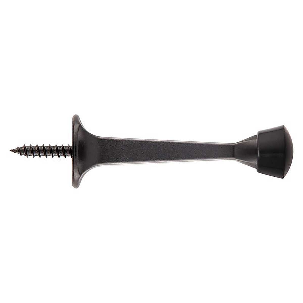 National Hardware - N830-543 - Zinc Matte Black Rigid Door Stop Mounts to Wall 0.97 In.