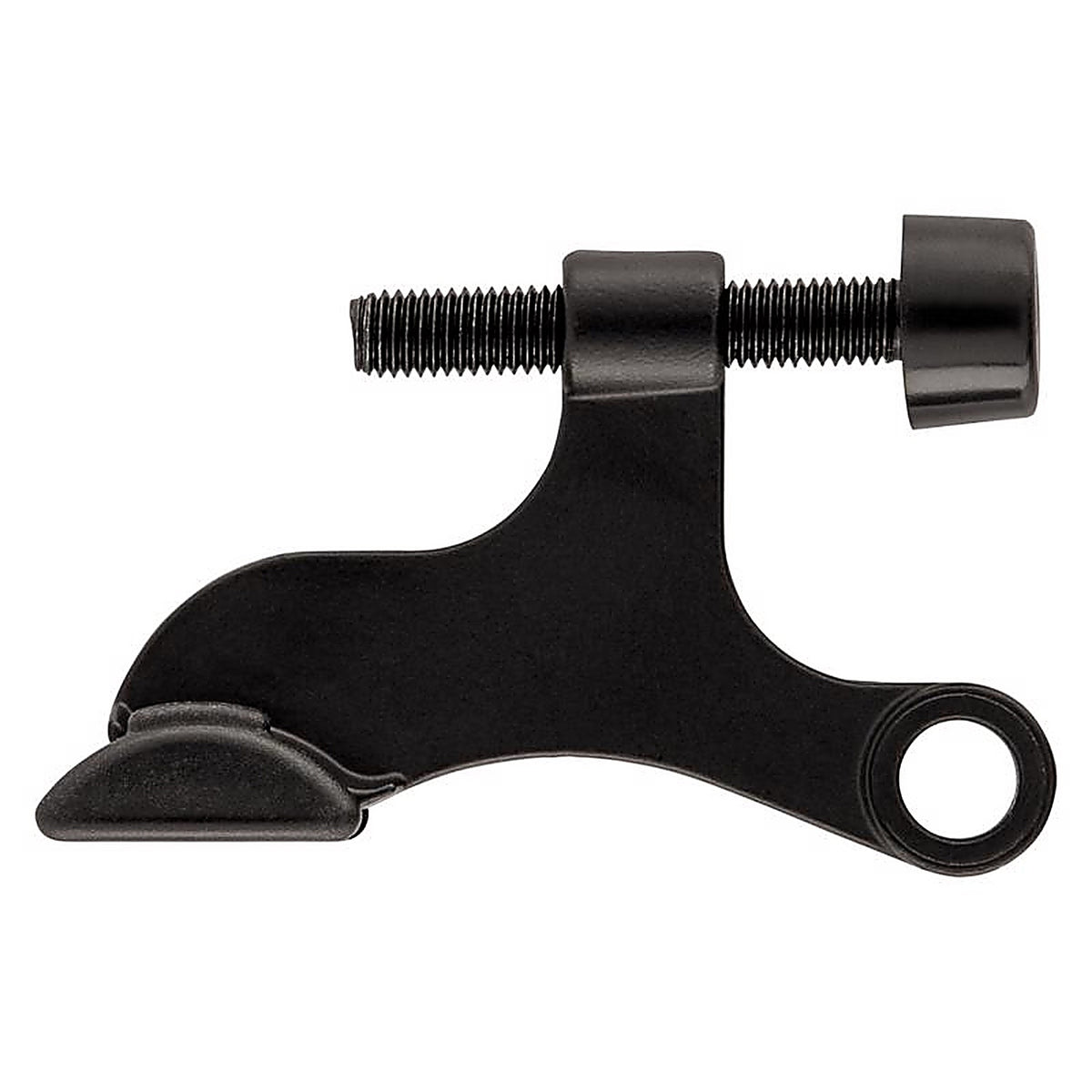 National Hardware - N830-566 - 0.65 In. W X 2.53 In. L Zinc Matte Black Hinge Pin Door Stop Mounts to Door 0.66 I