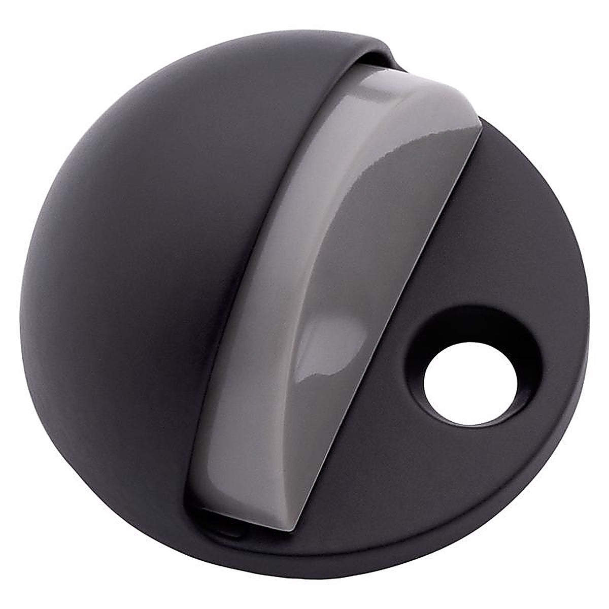 National Hardware - N830-588 - Metal Matte Black Door Stop Mounts to Floor 1.31 In.