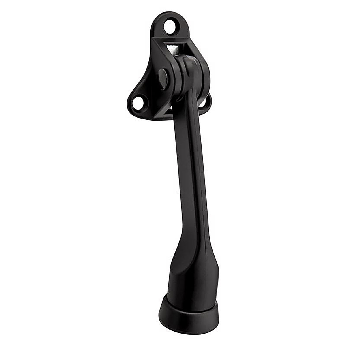 National Hardware - N830-572 - Zinc Matte Black Kick-Down Door Holder Mounts to Door 1.63 In.
