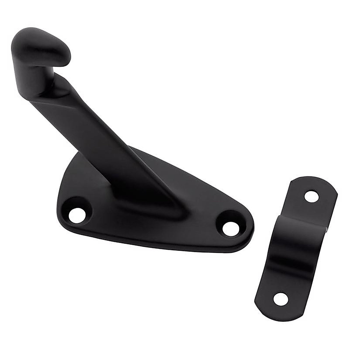 National Hardware - N830-591 - Black Zinc Die Cast w/Steel Strap Handrail Bracket