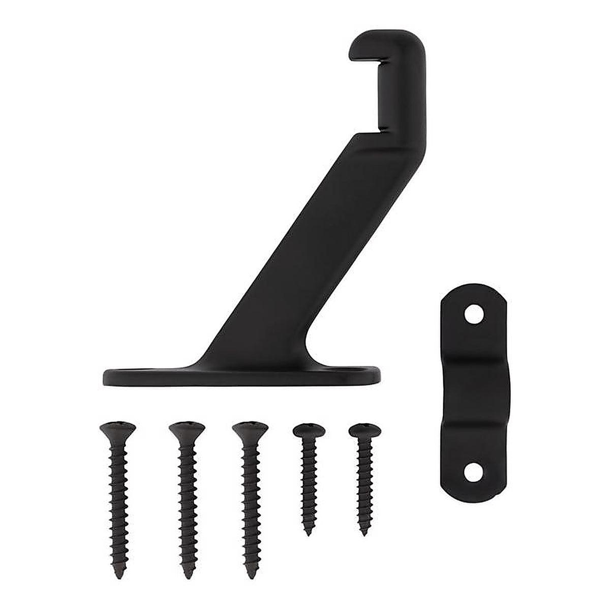 National Hardware - N830-591 - Black Zinc Die Cast w/Steel Strap Handrail Bracket