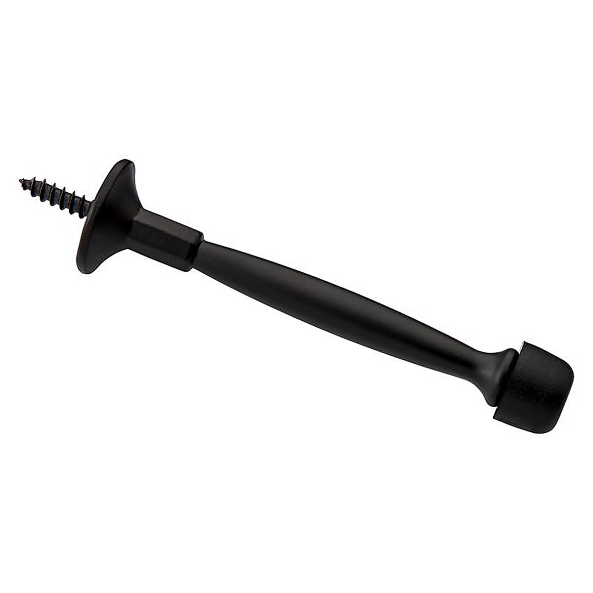National Hardware - N830-551 - Zinc Matte Black Rigid Door Stop Mounts to Wall .97 In.