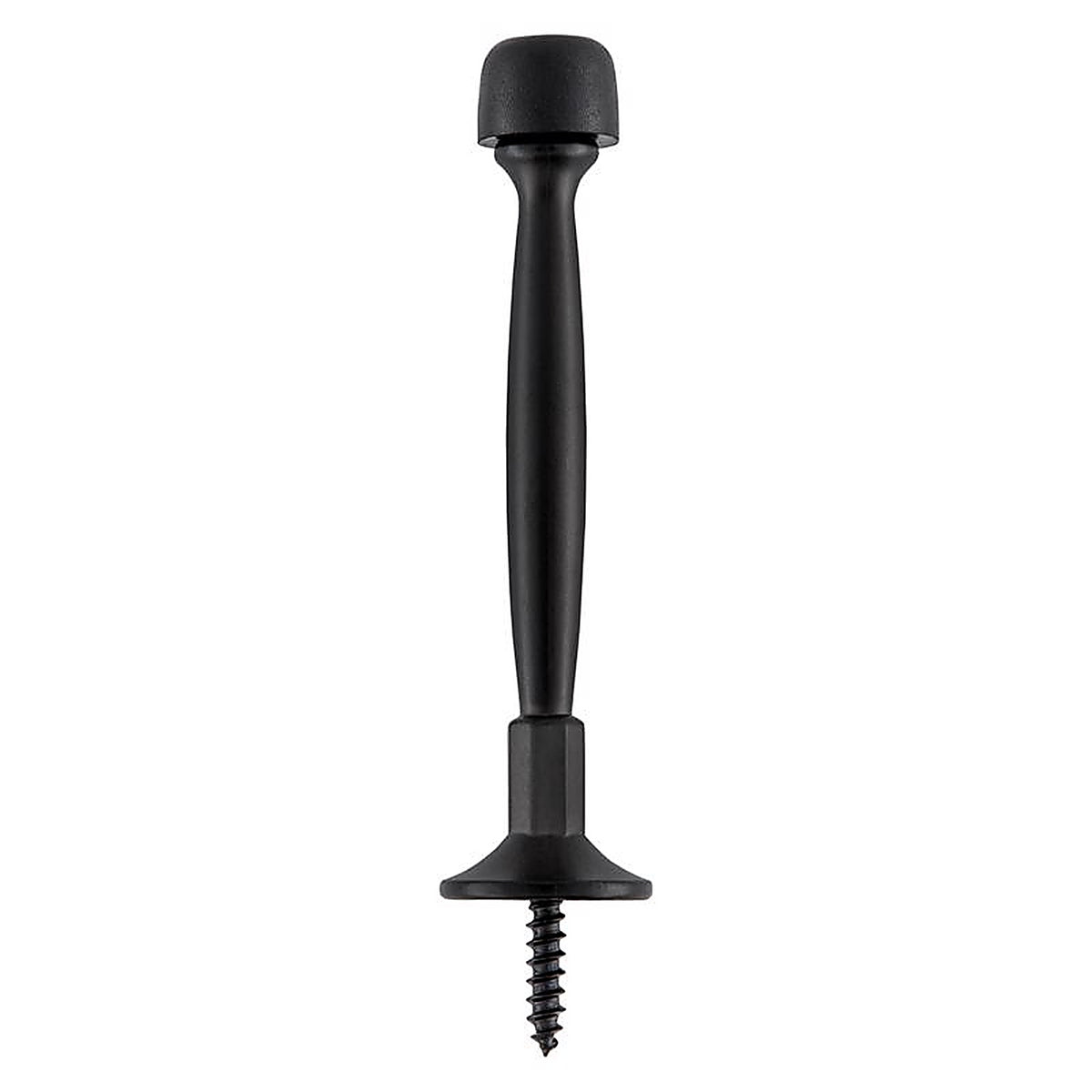 National Hardware - N830-551 - Zinc Matte Black Rigid Door Stop Mounts to Wall .97 In.