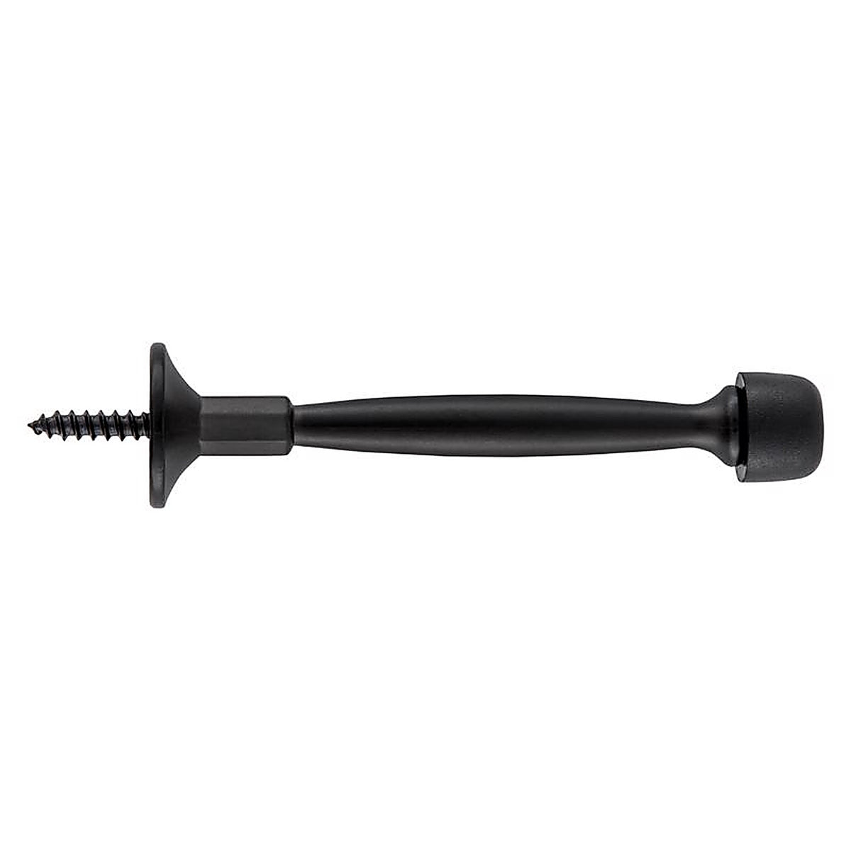National Hardware - N830-551 - Zinc Matte Black Rigid Door Stop Mounts to Wall .97 In.