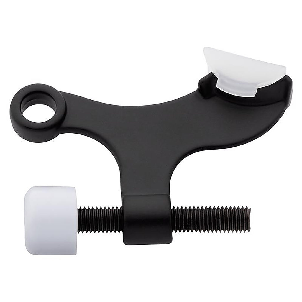 National Hardware - N830-585 - Zinc Matte Black Hinge Pin Door Stop Mounts to Door 0.63 In.