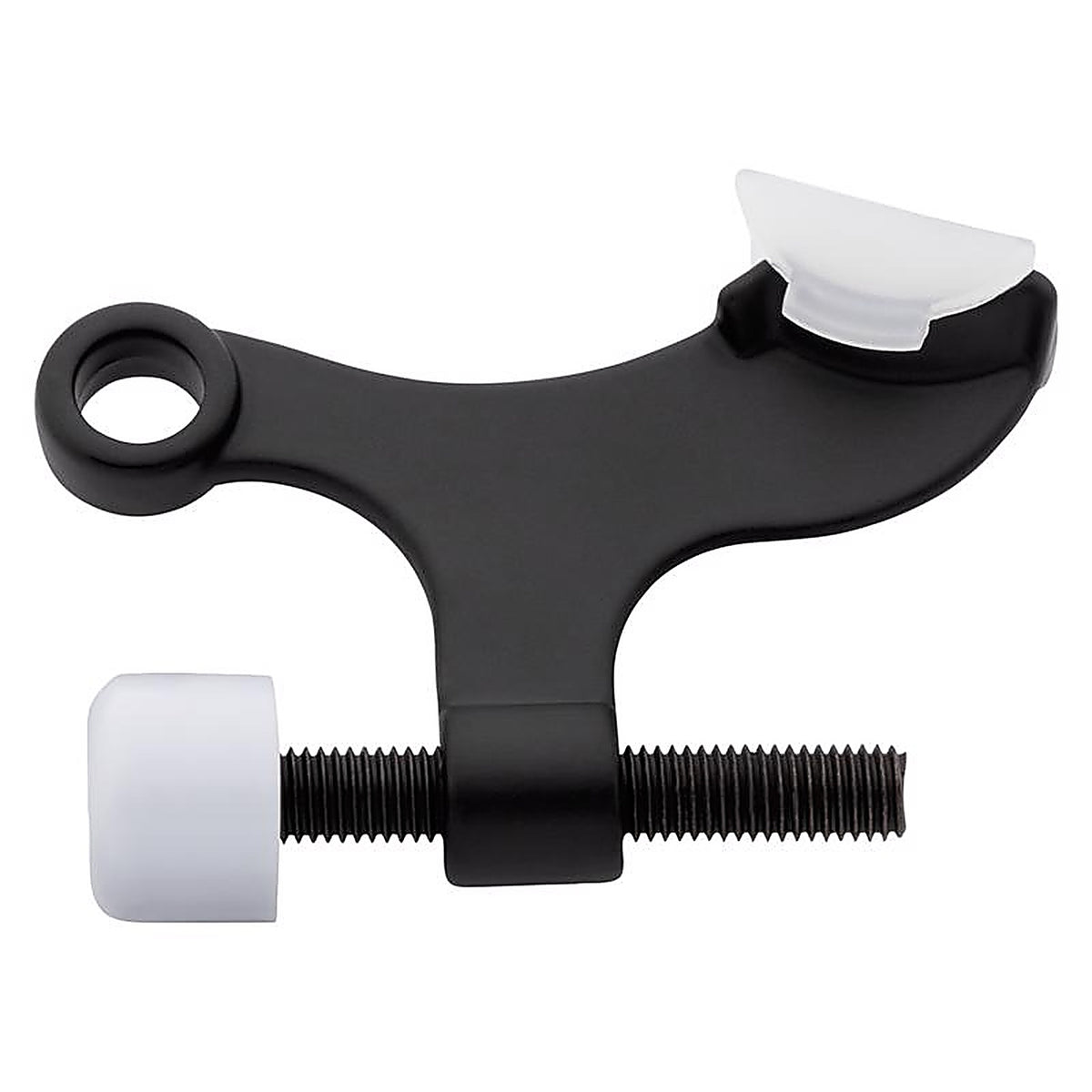 National Hardware - N830-585 - Zinc Matte Black Hinge Pin Door Stop Mounts to Door 0.63 In.