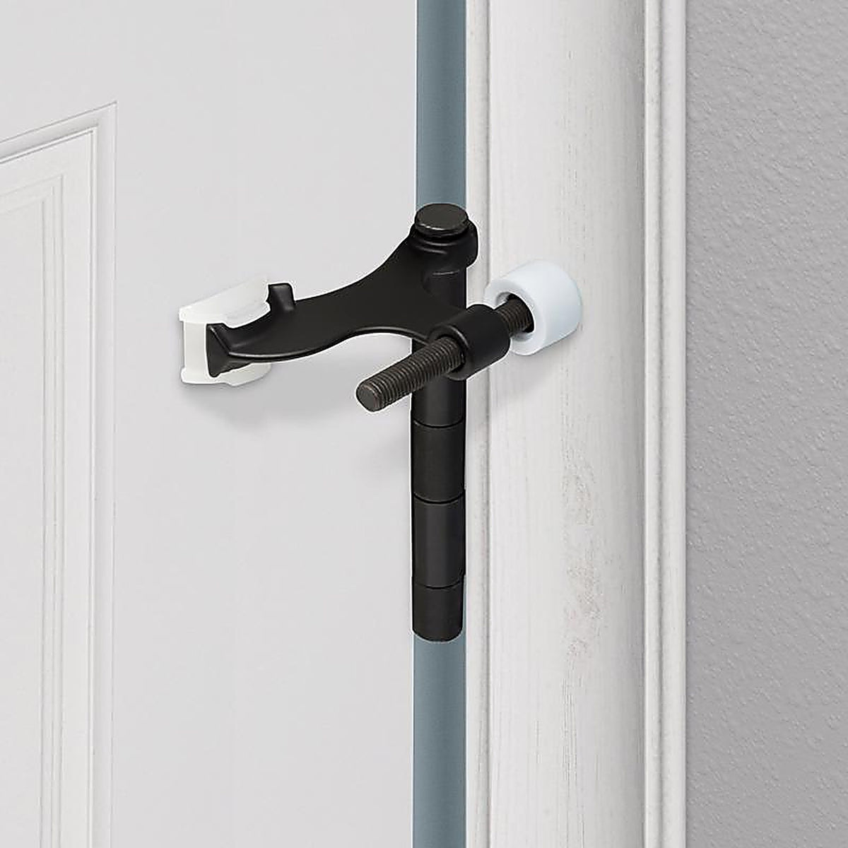 National Hardware - N830-585 - Zinc Matte Black Hinge Pin Door Stop Mounts to Door 0.63 In.