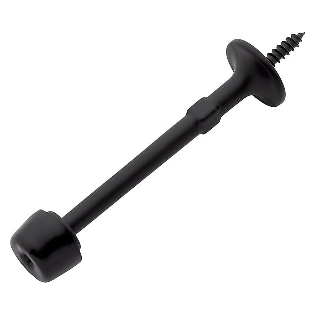 National Hardware - N830-583 - Zinc Matte Black Rigid Door Stop Mounts to Wall .827 In.