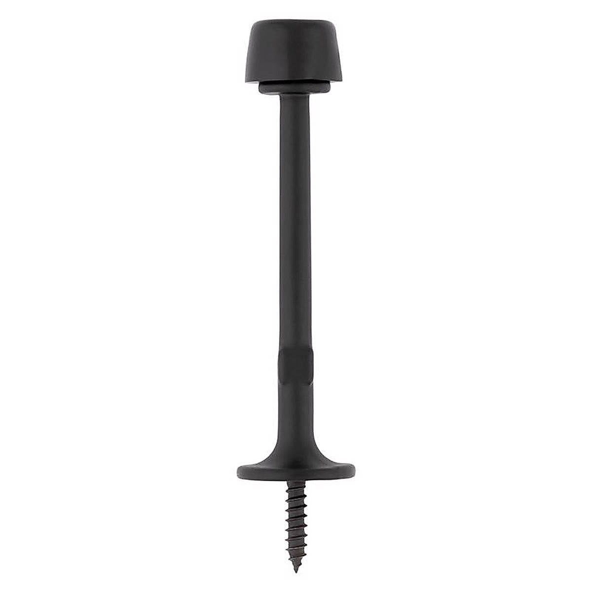 National Hardware - N830-583 - Zinc Matte Black Rigid Door Stop Mounts to Wall .827 In.