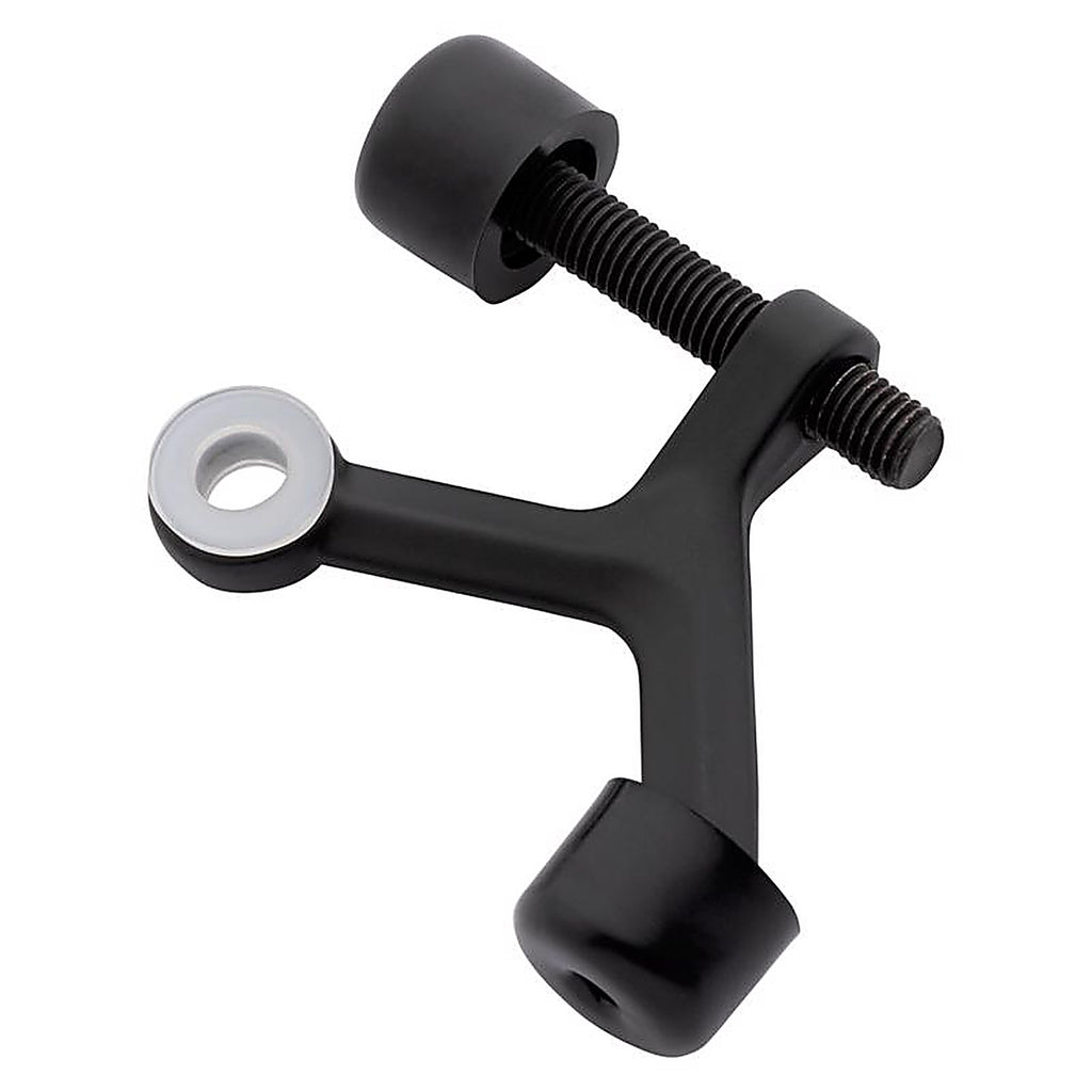 National Hardware - N830-580 - Zinc Matte Black Hinge Pin Door Stop Mounts to Door 0.63 In.