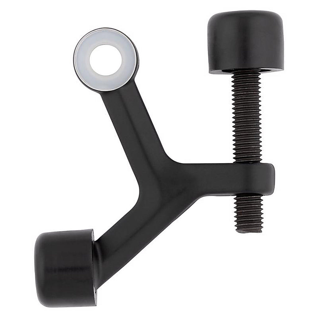 National Hardware - N830-580 - Zinc Matte Black Hinge Pin Door Stop Mounts to Door 0.63 In.