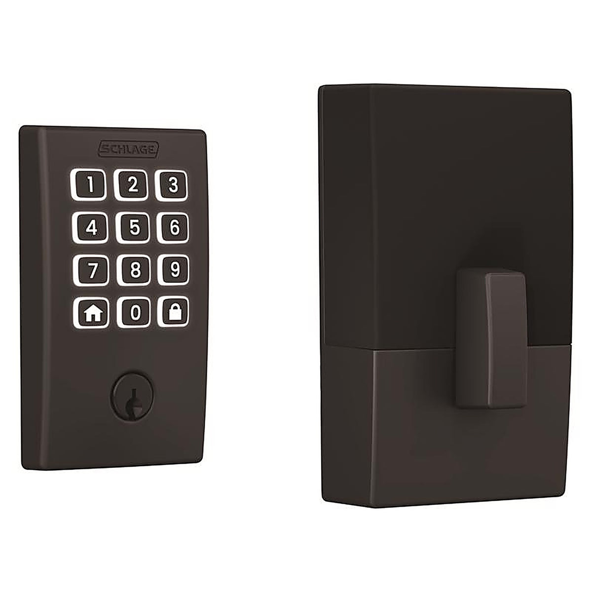 Schlage - BE459WBVCEN622 - Arrive Matte Black Steel Wi-Fi Deadbolt with Century Trim