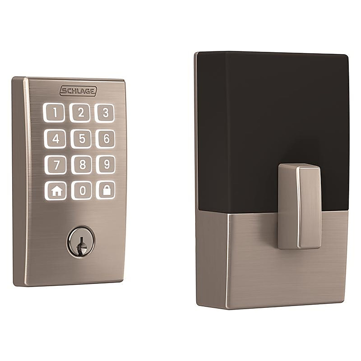Schlage - BE459WBVCEN619 - Arrive Satin Nickel Steel Wi-Fi Deadbolt with Century Trim
