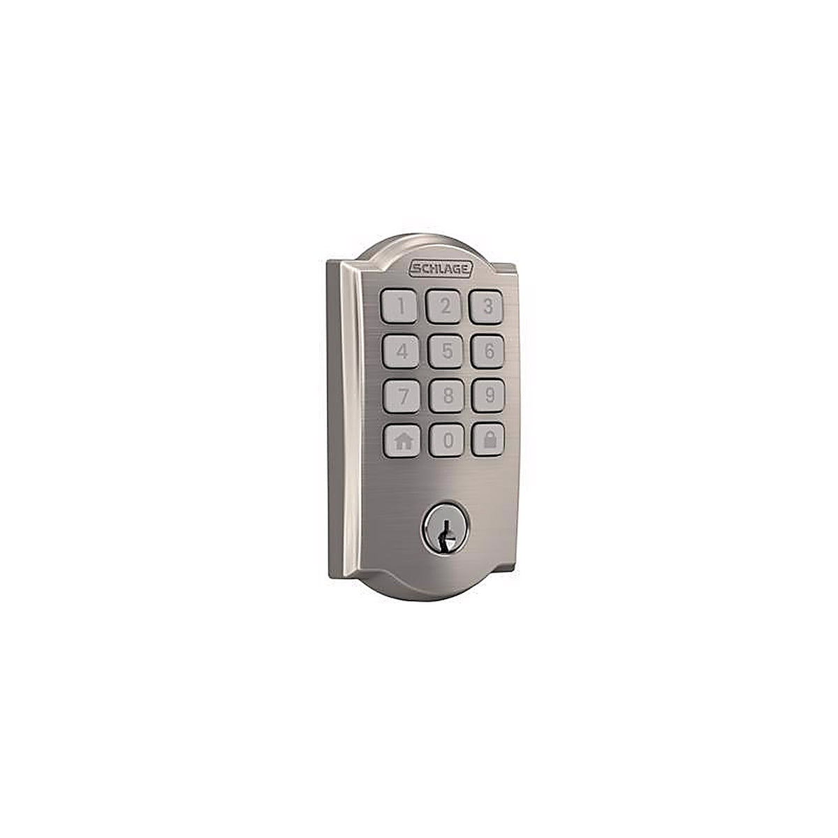 Schlage - BE459WBVCAM619 - Arrive Satin Nickel Steel Wi-Fi Deadbolt with Camelot Trim