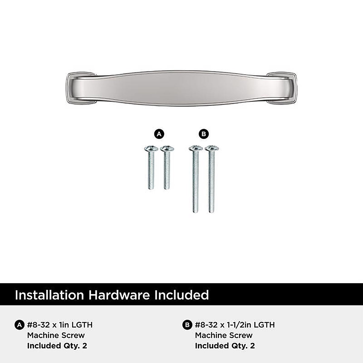 Amerock - BP3705026 - Franklin Traditional Arch Cabinet Pull 3 In. Polished Chrome Silver 1 Pack