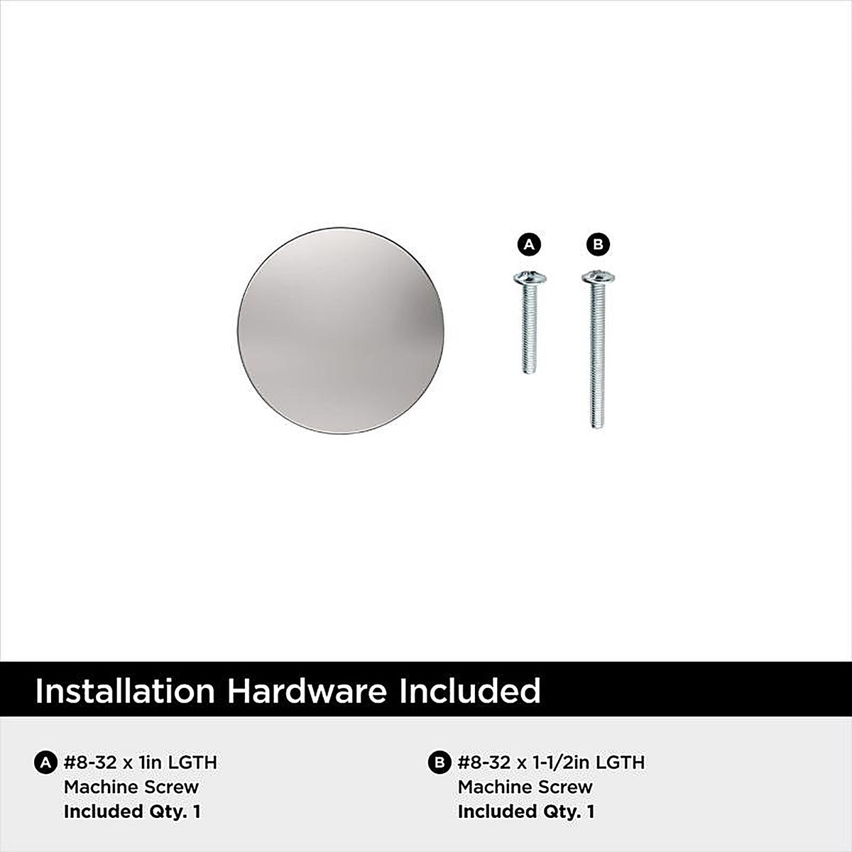Amerock - BP3702226 - Chalice Transitional Round Cabinet Knob 1.25 In. D 1.25 In. Polished Chrome 1 Pack