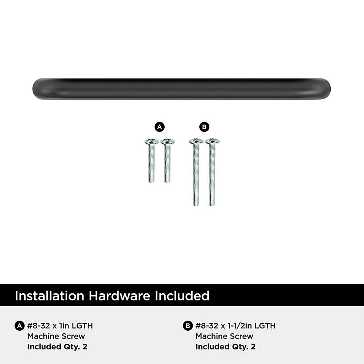 Amerock - BP76312MB - Contemporary Arch Cabinet Pull 4 In. Matte Black Black 1 Pack