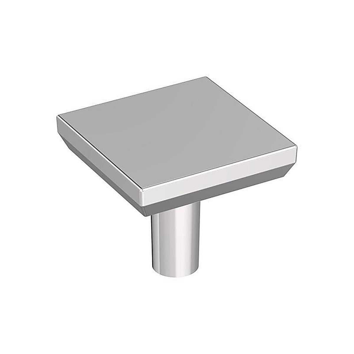 Amerock - BP3702826 - Chamfered Edge Contemporary Square Cabinet Knob 1 In. Polished Chrome 1 Pack