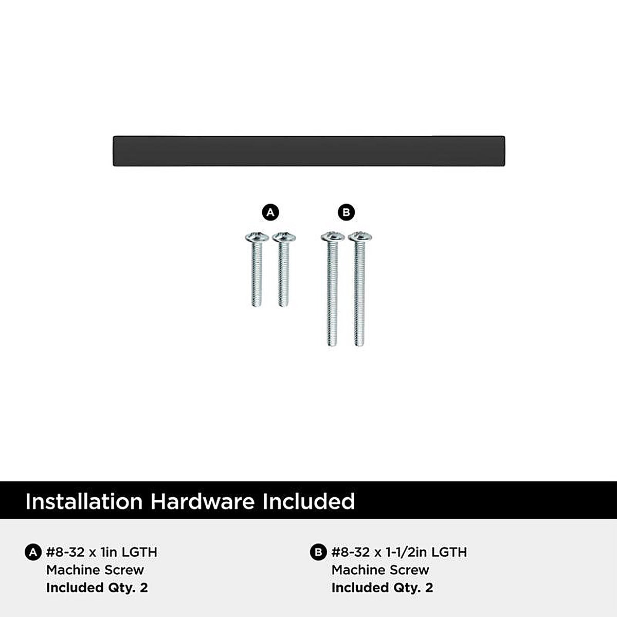 Amerock - BP37130MB - Cityscape Contemporary Bar Cabinet Pull 3 In. Matte Black Black 1 Pack