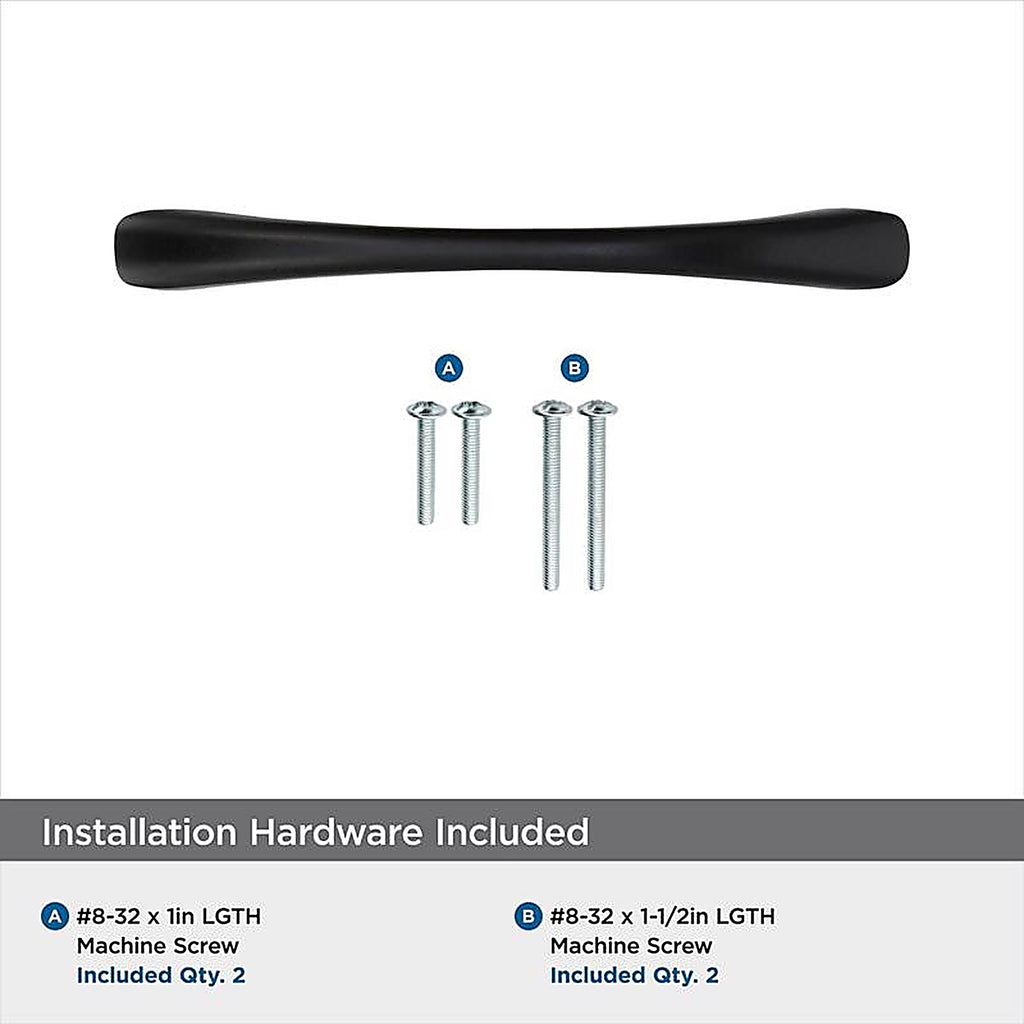 Amerock - BP53003FB - Contemporary Arch Cabinet Pull 3-3/4 In. Matte Black Black 1 Pack