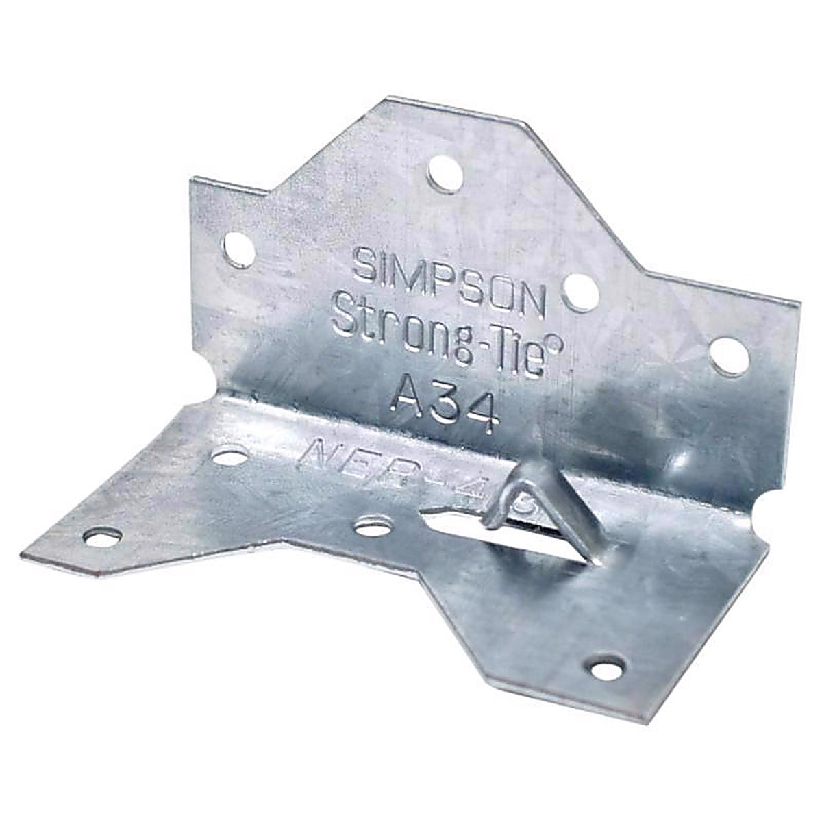 Simpson Strong-Tie - A34Z - Zmax 2.5 In. H X 1.5 In. W 18 Ga. Galvanized Steel Framing Angle
