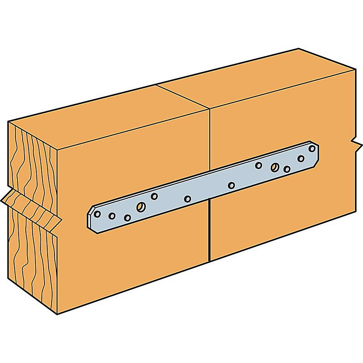 Simpson Strong-Tie - MSTA12Z - 12 In. H X 1.25 In. W 18 Ga. Galvanized Steel Strap