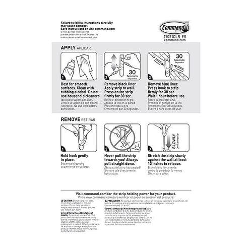 3M - 17022CLR-16ESF - Command Small Plastic Refill Strips 2.12 In. L 16 Pack